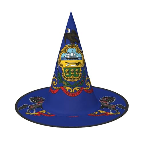 Pennsylvania Staatsflagge, Halloween-Hexenhut, Halloween-Kostüme für Damen und Herren, Hexenhüte Pennsylvania Staatsflagge, Halloween-Hexenhut, Halloween-Kostüme für Damen und Herren, Hexenhüte von Fgwaauh