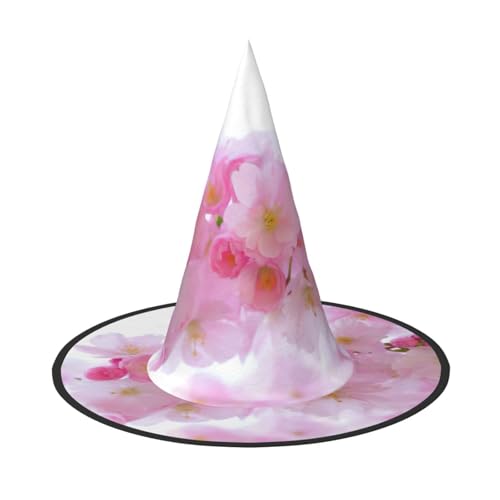 Rosa Kirschblüten Halloween Hexenhut Halloween Kostüme für Damen Herren Hexenhüte Verkleidung Rosa Kirschblüten Halloween Hexenhut Halloween Kostüme für Damen Herren Hexenhüte Verkleidung von Fgwaauh