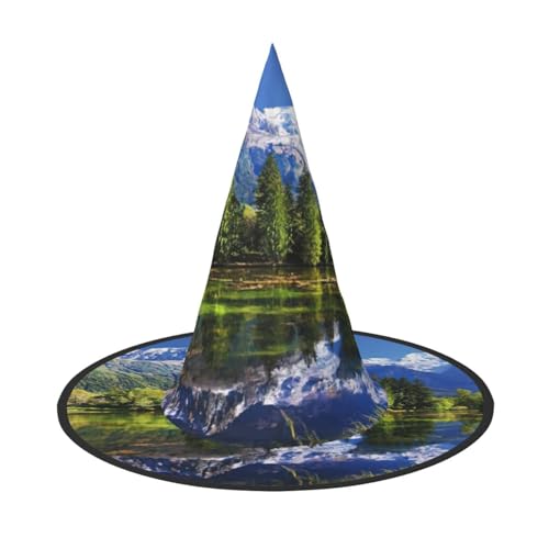 Snowy Mountains Halloween-Hexenhut, Halloween-Kostüme für Damen und Herren, Hexenhüte Snowy Mountains Halloween-Hexenhut, Halloween-Kostüme für Damen und Herren, Hexenhüte von Fgwaauh