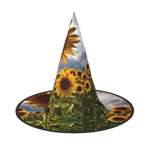 Sonnenblumenfelder, Halloween-Hexenhut, Halloween-Kostüme für Damen und Herren, Hexenhüte, Verkleidung Sonnenblumenfelder, Halloween-Hexenhut, Halloween-Kostüme für Damen und Herren, Hexenhüte, Verkleidung von Fgwaauh