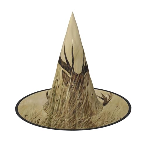 Weißschwanz-Hirsch-Hut, Rehkitz in der Wildnis, Halloween, Hexenhut, Halloween-Kostüme für Damen und Herren, Hexenhüte Weißschwanz-Hirsch-Hut, Rehkitz in der Wildnis, Halloween, Hexenhut, Halloween-Kostüme für Damen und Herren, Hexenhüte von Fgwaauh