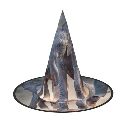 Zwei Elefanten spielen Halloween Hexenhut Halloween Kostüme für Damen Herren Hexenhüte Verkleidung Zwei Elefanten spielen Halloween Hexenhut Halloween Kostüme für Damen Herren Hexenhüte Verkleidung von Fgwaauh