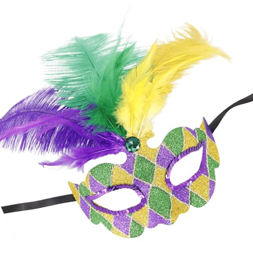 Fhkpsqkcn Federierte Maskerade Masken Pailletten Halbgesichtsmaske Für Frauen Männer Cosplay Partyfotografie Requisiten Halloween Dekorationsmaske von Fhkpsqkcn