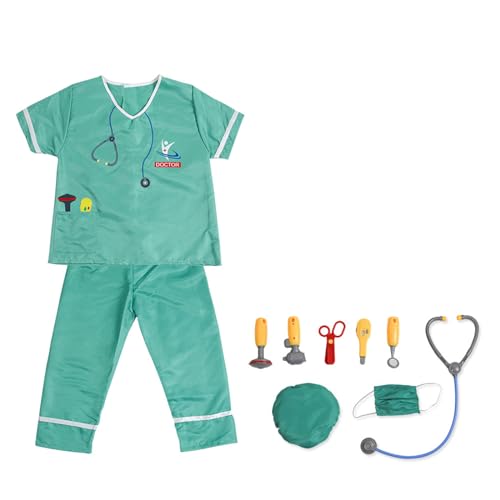 Fhkpsqkcn Friseurkostüm Outfit Halloween Dress Up Kleidung Doktor Kostüm Set Feuerwehrleute Tun Rollenspiele Spielzeug Für Jungen Mädchen von Fhkpsqkcn