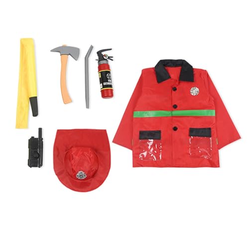 Fhkpsqkcn Friseurkostüm Outfit Halloween Dress Up Kleidung Doktor Kostüm Set Feuerwehrleute Tun Rollenspiele Spielzeug Für Jungen Mädchen von Fhkpsqkcn