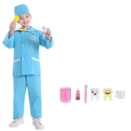Fhkpsqkcn Friseurkostüm Outfit Halloween Dress Up Kleidung Doktor Kostüm Set Feuerwehrleute Tun Rollenspiele Spielzeug Für Jungen Mädchen von Fhkpsqkcn