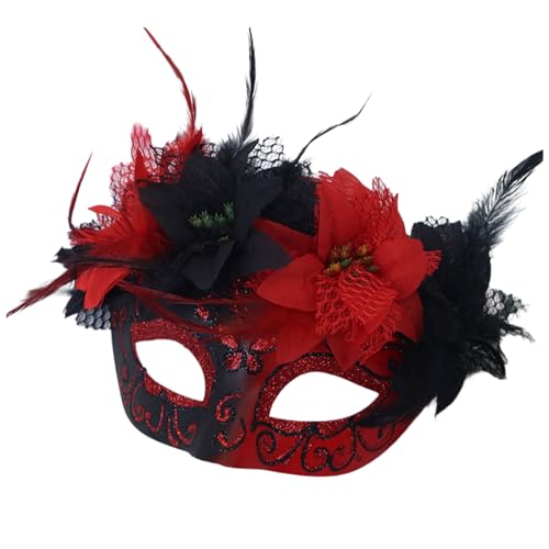 Fhkpsqkcn Halloween Cosplay Maske Maskerade Maske Gefiederte Cosplay Maske Für Frauen Männer Maskerade Halloween Dress Up von Fhkpsqkcn