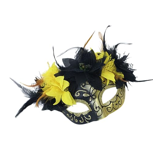 Fhkpsqkcn Halloween Cosplay Maske Maskerade Maske Gefiederte Cosplay Maske Für Frauen Männer Maskerade Halloween Dress Up von Fhkpsqkcn