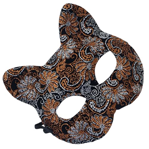 Fhkpsqkcn Masquerade Maske Katzen Gesichtsmaske Halloween Animal Face Maske Halbgesichtsmaske Für Frauen Männer Halloween Masquerade Cosplay von Fhkpsqkcn