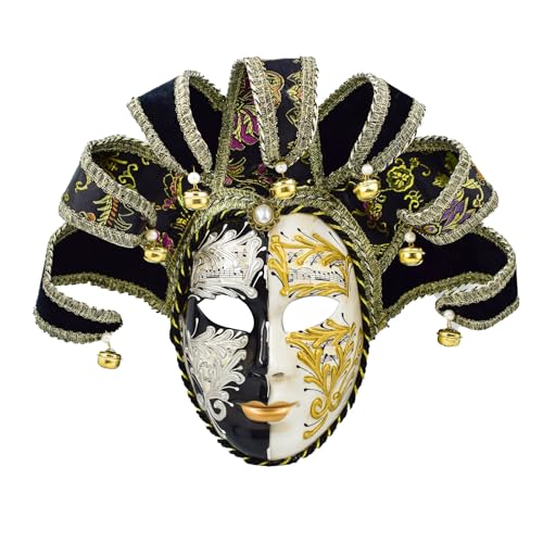 Fhkpsqkcn Masquerade Maske Venezianer Comedy Maske Jesters Cosplay Exquisite Wanddekorationen Für Carnivals Halloween Party von Fhkpsqkcn