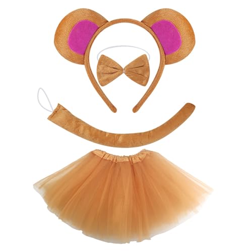 Fhkpsqkcn Monkey Dress Up Outfit Halloween Monkey Tierkostüm Accessoires Für Kid Boy Girl Cosplay Geburtstag Weihnachten Halloween von Fhkpsqkcn
