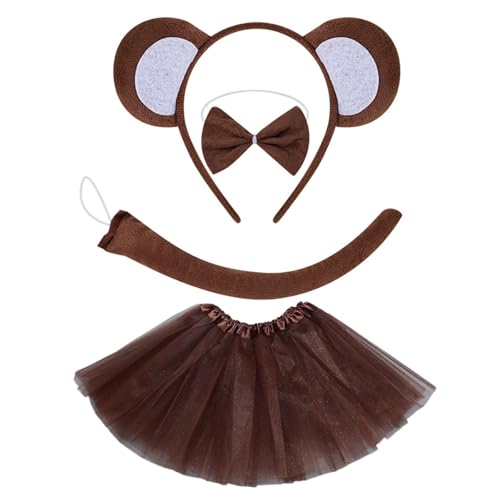 Fhkpsqkcn Monkey Dress Up Outfit Halloween Monkey Tierkostüm Accessoires Für Kid Boy Girl Cosplay Geburtstag Weihnachten Halloween von Fhkpsqkcn