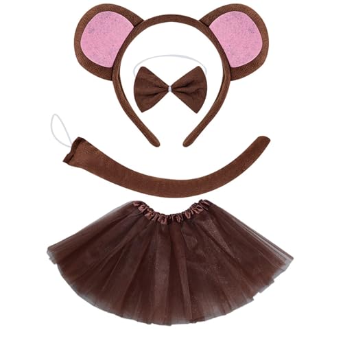 Fhkpsqkcn Monkey Dress Up Outfit Halloween Monkey Tierkostüm Accessoires Für Kid Boy Girl Cosplay Geburtstag Weihnachten Halloween von Fhkpsqkcn