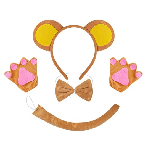 Fhkpsqkcn Monkey Dress Up Outfit Halloween Monkey Tierkostüm Accessoires Für Kid Boy Girl Cosplay Geburtstag Weihnachten Halloween von Fhkpsqkcn