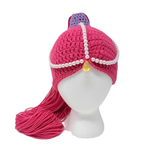 Fhkpsqkcn Schädelkap Perle Pferdeschwanzhut Handgefertigt Für Dress Up Wear Party Skullcap Halloween Casual Für Mädchen von Fhkpsqkcn