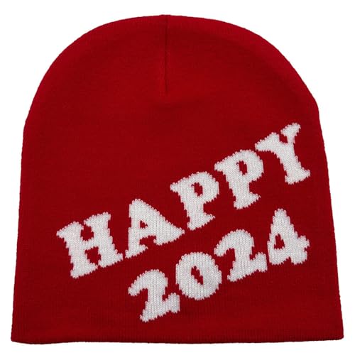 Fhkpsqkcn Unisex Mützen Gothic Skull Gehäkelt Hip Hop Für Frauen Männliches Bild Happy 2024 Halloween Party von Fhkpsqkcn