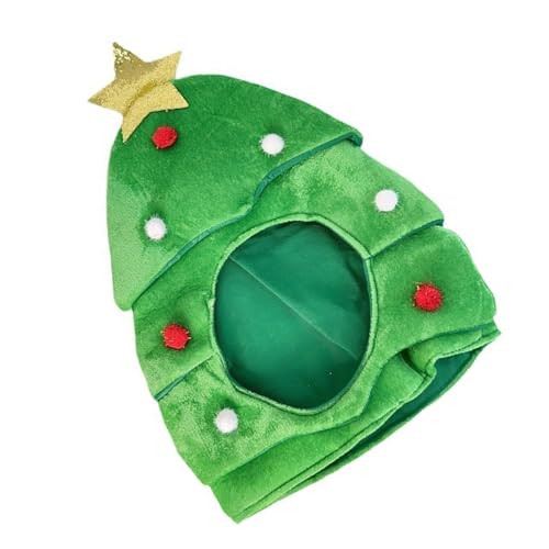 Fhkpsqkcn Weihnachtskopfbedeckungskappen Verdicken Plüsch Perfekt Für Die Feiertage Farbenfrohe Outfits Für Cosplay Weihnachtsbaumhut von Fhkpsqkcn