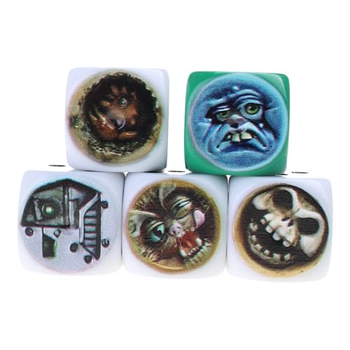 Tischspiel Zices Set Requisiten Seltsame Figur Dices Für Tischspiel Halloween Funny Dices Figure Face Harz Zices von Fhkpsqkcn