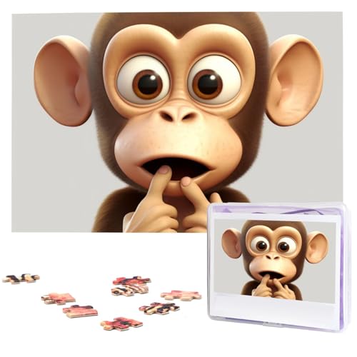 The Silent Monkey Puzzles 1000 Teile mit Aufbewahrungstasche, personalisierte Puzzles für Männer und Frauen, Bilderpuzzle für Familie, anspruchsvolle Fotos, Puzzle für Heimdekoration (74,9 x 50 cm) The Silent Monkey Puzzles 1000 Teile mit Aufbewahrungstasche, personalisierte Puzzles für Männer und Frauen, Bilderpuzzle für Familie, anspruchsvolle Fotos, Puzzle für Heimdekoration (74,9 x 50 cm) von Fhpce