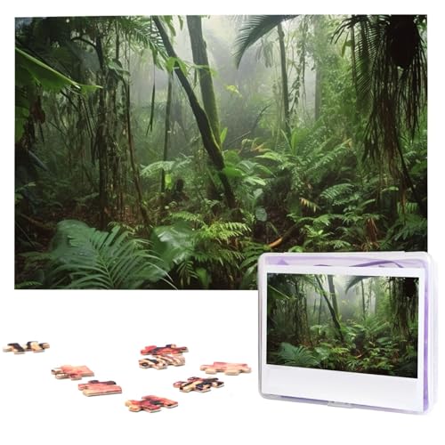 Tropischer Regenwald-Puzzle, 1000 Teile, mit Aufbewahrungstasche, personalisierte Puzzles für Männer und Frauen, Bilderpuzzle für Familie, anspruchsvolle Fotos, Puzzle für Heimdekoration (74,9 x 50 Tropischer Regenwald-Puzzle, 1000 Teile, mit Aufbewahrungstasche, personalisierte Puzzles für Männer und Frauen, Bilderpuzzle für Familie, anspruchsvolle Fotos, Puzzle für Heimdekoration (74,9 x 50 von Fhpce