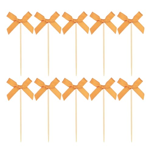 Fhsqwernm 10 kreative Cupcake-Topper mit Schleife, für Geburtstags- und Brautpartys, romantische Motto-Party-Kuchendekorationen von Fhsqwernm