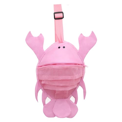 Fhsqwernm Cartoon Netted Beach Bag Sand Play Pool Umhängetasche Mit Verstellbarem Gürtel Strandbeutel Sandspielzeug Kinder Reisetasche von Fhsqwernm