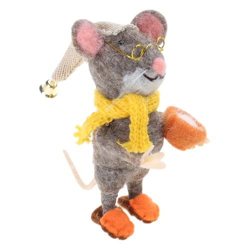 Fhsqwernm Nadelfilz Modell Weihnachten Cartoon Wolle gefilzt Mäuse Miniaturfigur Puppen für Wohnkultur oder Mottoparty Fhsqwernm Nadelfilz Modell Weihnachten Cartoon Wolle gefilzt Mäuse Miniaturfigur Puppen für Wohnkultur oder Mottoparty von Fhsqwernm