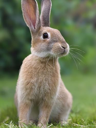 Kaninchen im Gras – 15000-teiliges Holzpuzzle – perfekt für Oster-Partygeschenke von FiXizy