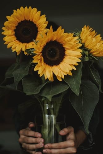 Sonnenblumen in Vase halten – 5000-teiliges Holzpuzzle – Dicke, stabile Teile für Familienspaß von FiXizy
