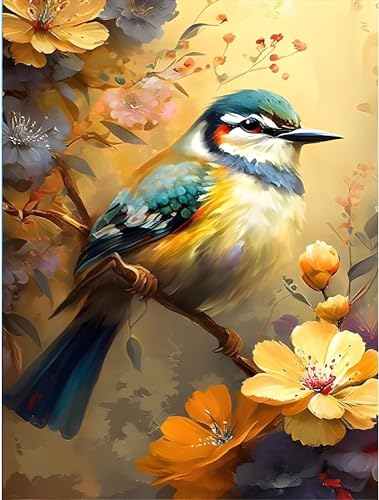 Vögel auf dem Frühlingszweig – 1500-teiliges Holzpuzzle – geeignet für Erwachsene und Familien von FiXizy