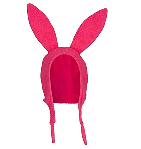 Fiacafyo Bob's Louise Hut mit Hasenohren, Cosplay, Burger, Beanie, winddicht, Kaninchen, lange Ohren, Mütze, Halloween, Winter, Hasenohren (A-Erwachsene, M) von Fiacafyo