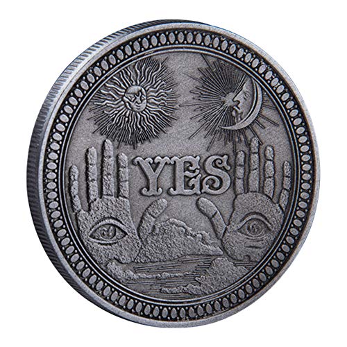 YES/NO Briefentscheidungsmünze, Ja Nein Herausforderung Münzverzierungen Entscheidungsträger Münze Gedenkmünze, Flipping Challenge Glücksmünzsammler Souvenir Stereoskopische Prägung Münze(Silber) YES/NO Briefentscheidungsmünze, Ja Nein Herausforderung Münzverzierungen Entscheidungsträger Münze Gedenkmünze, Flipping Challenge Glücksmünzsammler Souvenir Stereoskopische Prägung Münze(Silber) von Fiacvrs