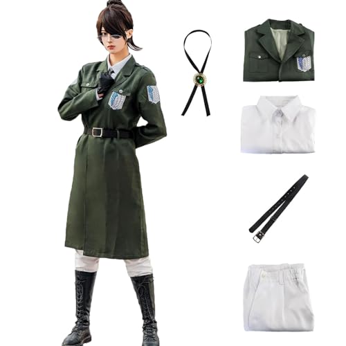Fiamll Eren Jäger Cosplay Kostüm Jacke Anime AOT Verkleidung Survey Corps Uniform Halloween Karneval Party Kostüm für Erwachsene XXL Fiamll Eren Jäger Cosplay Kostüm Jacke Anime AOT Verkleidung Survey Corps Uniform Halloween Karneval Party Kostüm für Erwachsene XXL von Fiamll