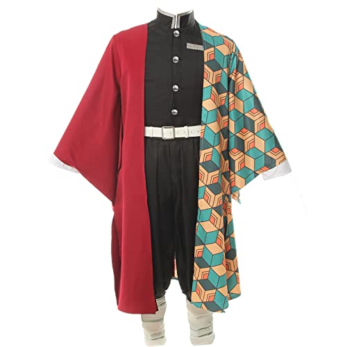 Fiamll Giyuu Cosplay Kostüm Tomioka Giyuu Cosplay Outfit für Japanischer Anime Kimono demon cosplay L von Fiamll