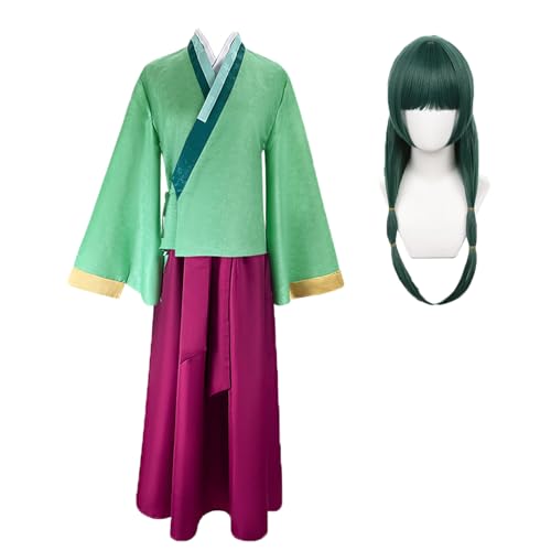 Fiamll Maomao Cosplay Kostüm Hanfu Kleid The Apothecary Diaries Kostüm Damen Outfits mit Perücke Halloween Karneval Anzug Outfits, L von Fiamll