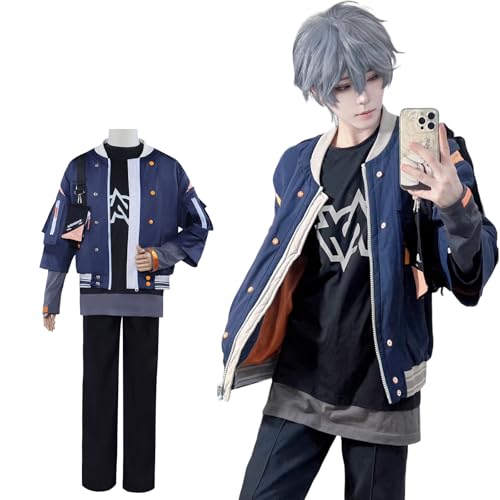 Fiamll Wise Cosplay Spiel Charakter Uniform Komplettes Set Outfit Anime Costume Merch Figur für Männer Jungen Halloween Party Karneval Dress Up Anzug L von Fiamll
