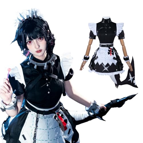 Fiamll Zenless Zone Zero Cosplay Ellen Joe Cosplay mit Schwanz Ellen Joe Outfit Ellen Uniform Halloween Karneval Kostüm XXL Fiamll Zenless Zone Zero Cosplay Ellen Joe Cosplay mit Schwanz Ellen Joe Outfit Ellen Uniform Halloween Karneval Kostüm XXL von Fiamll