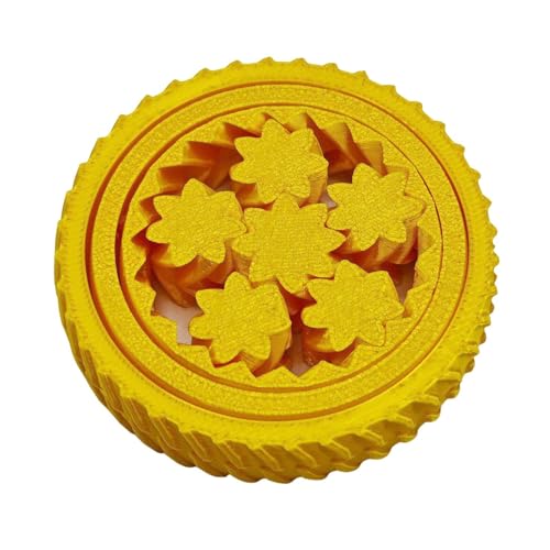 Fiauli Anxiety Relief Fidget Spinner 3D gedrucktes Spielzeug Anti-Angst-Stress für Kinder Teenager Erwachsene tragbare Reise-sensorische Spinning ineinandergreifende Ausrüstung Design Golden von Fiauli