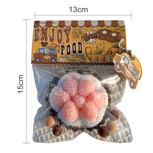 Fiauli Dessert Stress Relief Spielzeug Kinder simulierte Lebensmittel Prise Slow Rebound Waffel Donut Squishes Sensorische Zappel -Squeeze Erwachsene Geburtstag A von Fiauli