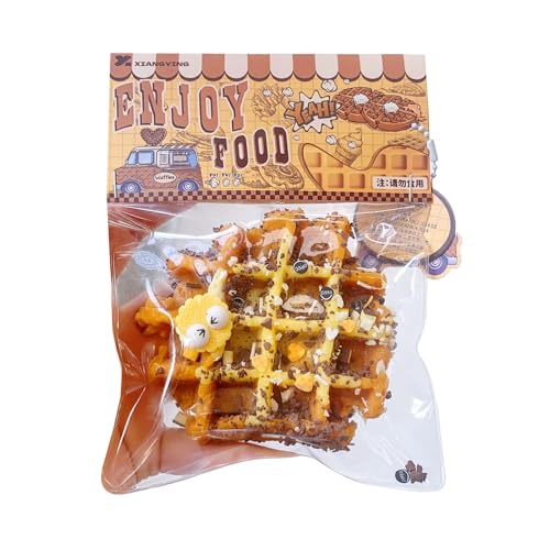 Fiauli Dessert Stress Relief Spielzeug Kinder simulierte Lebensmittel Prise Slow Rebound Waffel Donut Squishes Sensorische Zappel -Squeeze Erwachsene Geburtstag B von Fiauli
