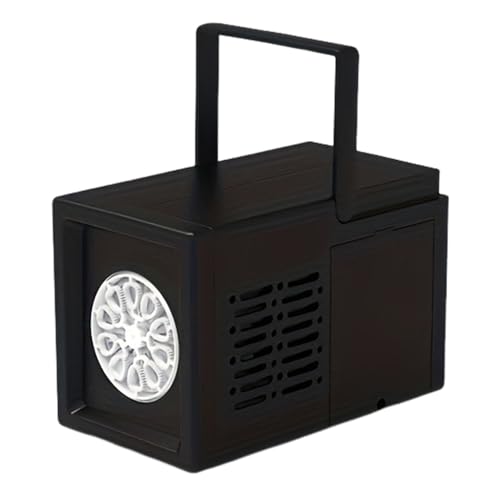 Fiauli Ergonomische Bubble Maker-Maschine für Kids Electric Automatic Gebläse Design mit Nicht rutschem Griff batteriebetriebener kontinuierlicher Flussspielzeug Outdoor-Spielzeit im Freien Schwarz von Fiauli