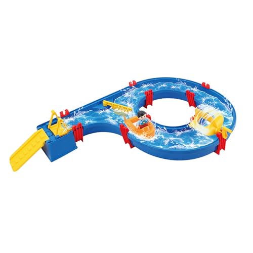 Fiauli Kids Water Tisch Beach Play Set Outdoor Toy Park Building Block Playset mit Boot für Sommer Spaß Interaktives Hinterhofspiel Kleinkinder Kinder tragbar D von Fiauli