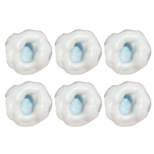 Fiauli Stress Relief Squeeze Spielzeug Relaxation Sensorischer Ball 1/6 PCs formbares tragbar für Angst zappeln Kinder Teenager Erwachsene weiche TPR Bunte Prise Blau von Fiauli