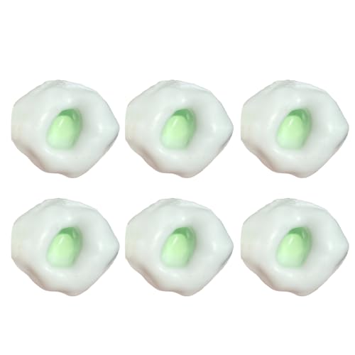 Fiauli Stress Relief Squeeze Spielzeug Relaxation Sensorischer Ball 1/6 PCs formbares tragbar für Angst zappeln Kinder Teenager Erwachsene weiche TPR Bunte Prise Grün von Fiauli