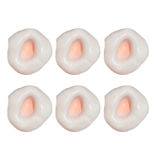 Fiauli Stress Relief Squeeze Spielzeug Relaxation Sensorischer Ball 1/6 PCs formbares tragbar für Angst zappeln Kinder Teenager Erwachsene weiche TPR Bunte Prise Orange von Fiauli