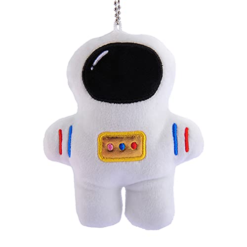 Puppenanhänger schöne Form Sammlerstück gefüllte Plüsch Astronaut Puppe Schlüsselanhänger kleine tragbare hängende Plüschpuppe für Kindertag Weihnachten - Weiß von Fiauli