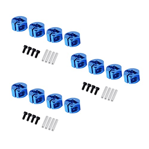 Ficher 12X Blau Rc Metall 7,0 Rad Hex 12mm Stick mit Stift Schraube für Rc Auto von Ficher