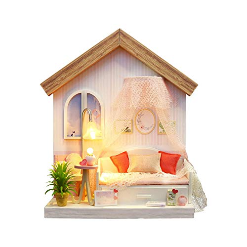Ficher Puppen Haus DIY Miniatur Puppen Haus Modell Spielzeug Hand Gemachtes Haus mit MöBeln Montieren Kits Spielzeug Kinder Geburtstags Geschenke, S911 von Ficher