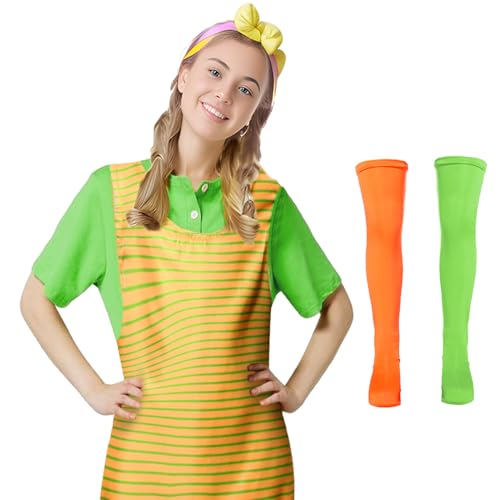 Ficlwigkis Langstrumpf Kostüm Kinder Damen,Langstrumpf Kostüm mit Hemd Schürze Langstrumpf,Faschingskostüm Damen Kinder Karneval Kostüm- Karneval, Fasching, Motto-Party (Damen, XXL) von Ficlwigkis
