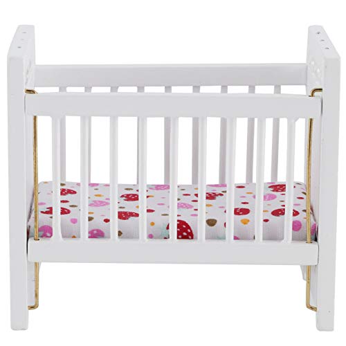 Fictory 1:12 Puppenhaus Mini Bett Modell mit Matratze - Realistische Möbel für Puppenhaus Dekor von Fictory
